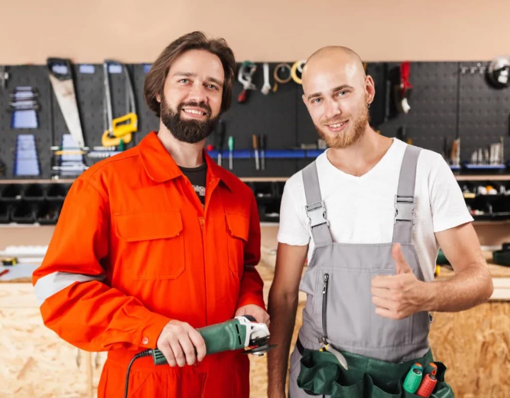 Handwerker bei der Arbeit